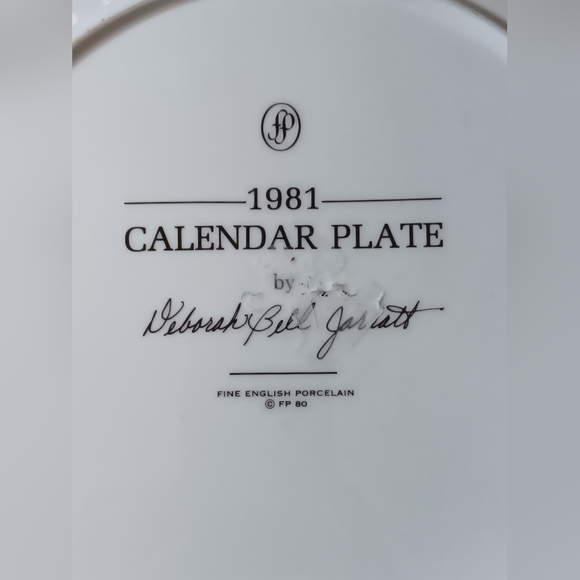 1981 Calendar Plate by Deborah Bell Jarrett - Picture 14 of 15